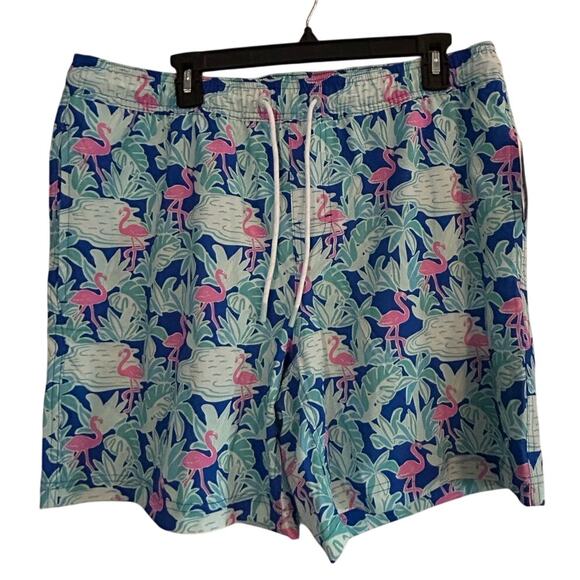 MEMBER'S MARK NWT $30 Men's Resort Swim Trunks Flamingo Size L - Picture 1 of 7